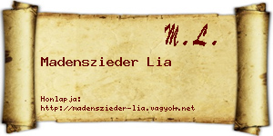 Madenszieder Lia névjegykártya